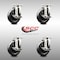 Service Caster 5 Inch 316SS Hard Rubber Wheel Swivel Top Plate Caster Set with Brake SCC SCC-SS31620S514-HRS-TLB-4 - alternate 3
